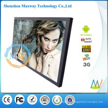Android OS 32 inch LAN/WiFi/3G network advertising display